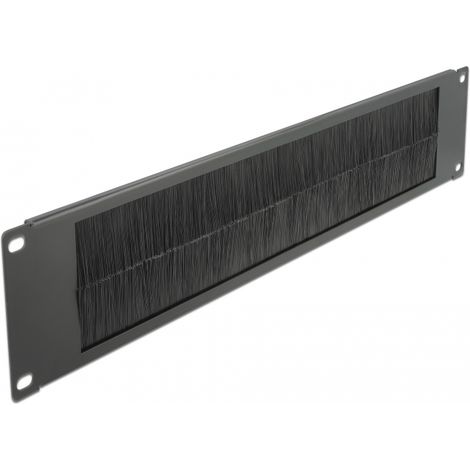 Delock Tira de Cepillo de Manejo de Cables de 19 2U en negro