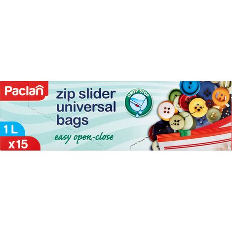 137107 Paclan Reißverschlusstaschen 1l 15 Stück 137105 (1/2)