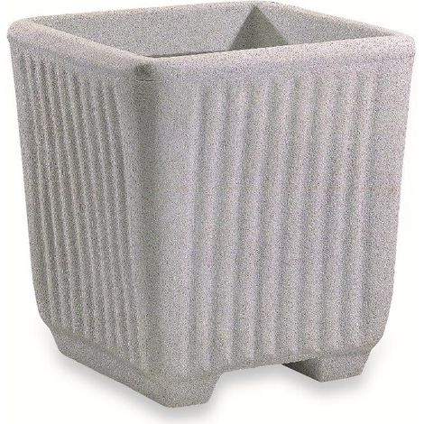 Vaso in resina effetto Granito Millerighe 40 cm.