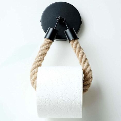 Porte-Papier Toilette, Support pour Rouleau de Papier Toilette Vintage, Porte-Serviette Corde de Chanvre, pour la Décoration de la Cuisine de la Salle de Bain (1/5)