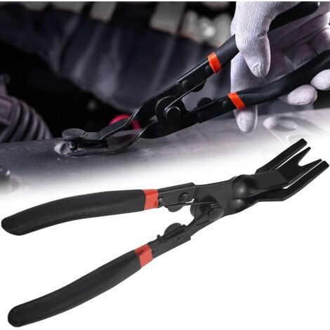 Pince à Degrafer en Polypropylène + Acier au Manganèse 240mm Porte Rivets Clips Pinces Antirouille Pince d'Extraction d'Agrafes Antidérapant avec Ressort pour Voiture Meubles Panneau de Porte (1/5)