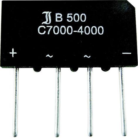 Diotec B40C7000A Pont redresseur SIL-4 80 V 7 A Monophasé (1/3)