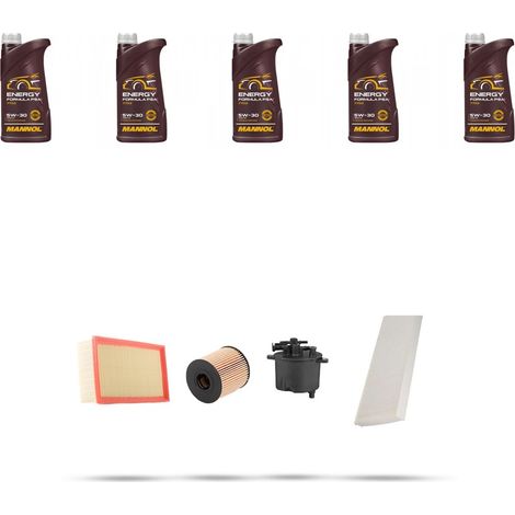 Kit tagliando 4 FILTRI e 5L OLIO compatibile con Peugeot 807 2.2 HDI FAP 125kw dal 2007 (1/5)