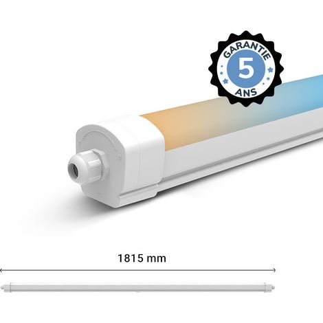 Étanche LED Intégrées CCT 58W 1815 x 66 x 63 mm Traversant - Garantie 5 ans Miidex Lighting® (1/2)