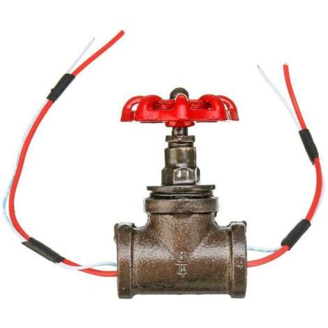 Vintage 3/4in Shut-off Valve Rotary Light Switch Valve Lamp Switch Shut-off Lamp Switch with Electrical Wire for Steampunk Lamps Decorative Lamps (1/5)