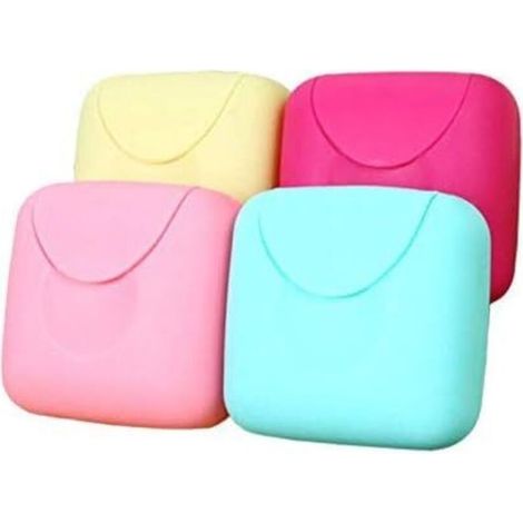 2 pcs Boîte à Savon en Plastique, Boîte de Savon de Voyage de Couleur Bonbon Créatif, avec Boucle Etanche à l'Epreuve des Fuites-Couleur aléatoire-Fei Yu (1/5)