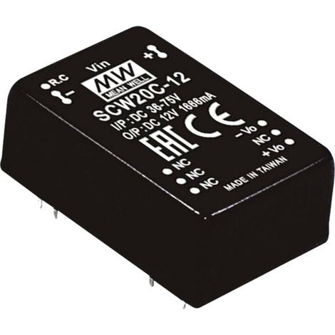 MEAN WELL SCW20A-15 Module convertisseur CC/CC 1.333 A 20 W Nbr. de sorties: 1 x Contenu 1 pc(s) Q128622 (1/2)