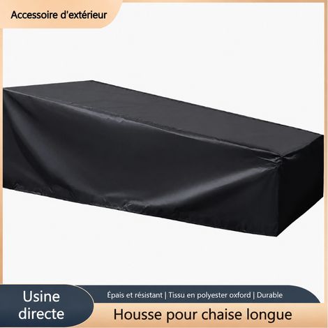 Housse de protection pour chaise longue 220x80x40 cm Oxford 210D noir 220 80 40cm 200 g – Livraison gratuite (1/5)