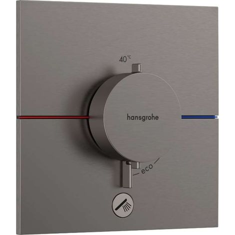Hansgrohe ShowerSelect Comfort - Grifo termostático empotrado, cromo negro cepillado 15575340 (1/3)