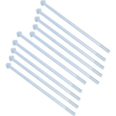 10 boulons à demi-filetage fin en acier au carbone, robustes, à six pans allongés et à denture demi-dentée, 10x285 (1/5)