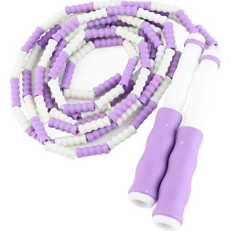 Adjustable segmented jump rope made of flexible and tangle-free PP plastic for children, purple (1/5)