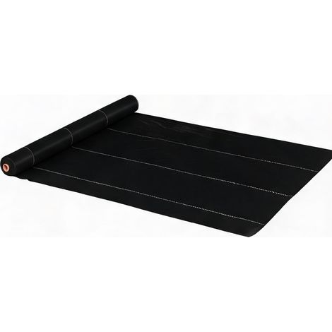 Toile de paillage 2 x 25 m en polypropylène noir nero en PP (1/5)
