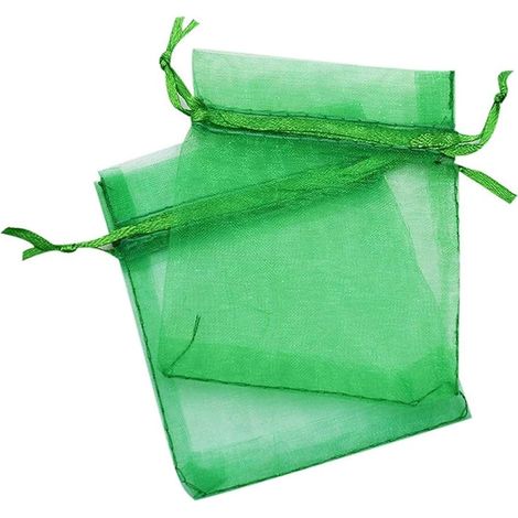 50pcs Sacs Organza,20x30cm Sachets Pochettes Cadeau en Organza avec Rubans Sac à Bijoux Sachets pour Lavande Sacs de Bonbons Faveur Présent Sacs pour Anniversaire Baptême Fête Décoration Mariage,vert (1/5)