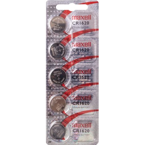 Pack de 5 Pilas de BotÃ³n de Litio Maxell CR1620 3V (1/4)