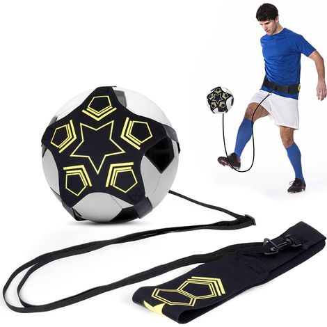 Football Kick Entraîneur Solo Entraînement, 5 Griffe Tissu Football Volleyball Rugby Trainer, Ceinture Réglable pour Enfants et Adultes Débutants, Convient aux Balles Taille 3, 4, 5