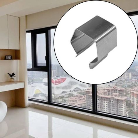 Ensemble de 30 clips de fixation pour moustiquaires en acier inoxydable, résistants au vent et renforcés pour les fenêtres de balcon et de garage, empêchant le détachement et la rouille. (1/5)