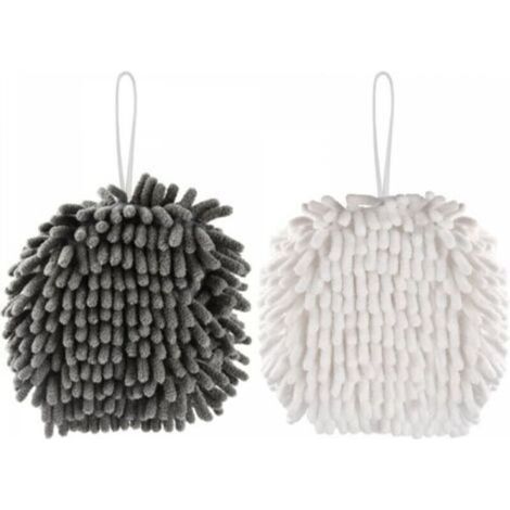 ALLIANDISChenille Essuie Main, Douce et Pelucheuse Microfiber Serviette Main, Petite Suspendues Absorbantes Séchage Rapide Essuie-Mains pour Cuisine Salle de Bain et de Toilette (1/4)