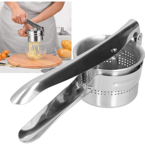 Presse-pommes de terre en acier inoxydable, extracteur de jus manuel, accessoire de cuisine original (1/5)