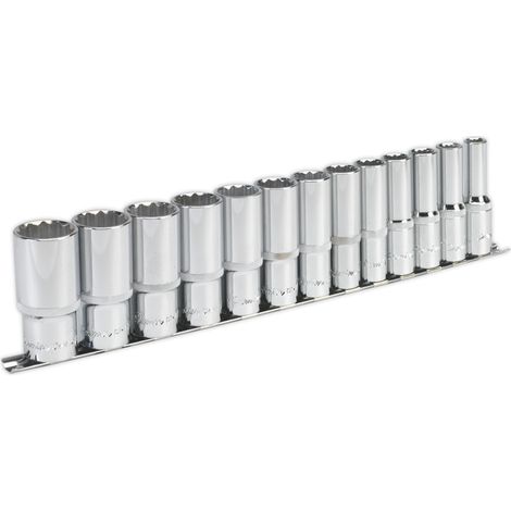 Sealey Premier Imperial Deep Socket Set 1/2""Sq Drive 12-point 13pc AK2675