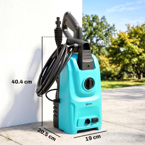 Nettoyeur haute pression 1500 W (avec buse réglable et kit de nettoyage), 20,5 x 19 x 40,4 cm, bleu (1/5)