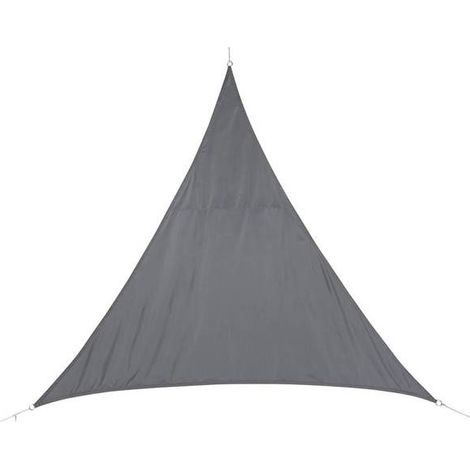 Voile d'ombrage triangulaire "Curacao" ardoise 2x2x2m en polyester - Hespéride (1/5)