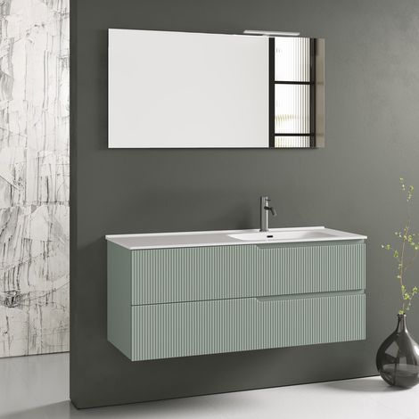 Composizione vasca DX 4 pezzi ZIP verde salvia (1/5)
