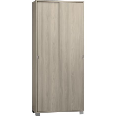 Armadio 2 Ante Scorrevoli 82x190x42 cm Olmo Chiaro (1/5)