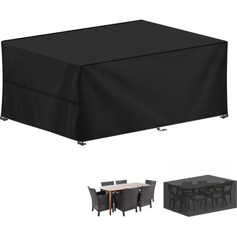 Abdeckhaube Gartenmöbel 220x100x75cm Loungesofa Abdeckung Gartentisch Wasserdicht Abdeckplanen für Gartenmöbel Plane 420D Oxford Gewebe Schutzhülle für Gartenmöbel, Loungemöbel, Rattanmöbel (1/5)