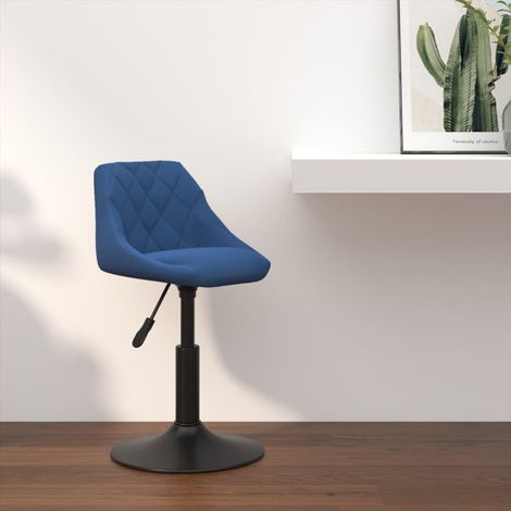 Taburete de cocina de terciopelo azul vidaXL (1/5)