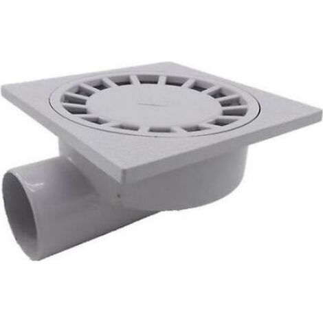 200 mm x 200 mm, 75 mm Abfluss, Bodenablauf für Badezimmer, Duschkabine, 1 Stück – Weiß (1/4)