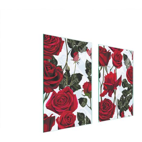 GLASSCHUTZPLATTE FÜR HERD 75x52 ROSEN (1/5)