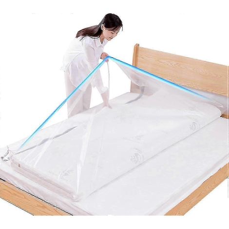 Grands sacs de rangement sous vide pour matelas et vêtements, imperméables et réutilisables, gain de place, compression à 80 %, sans pompe, 220 x 100 cm (1/5)