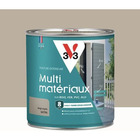 Peinture extérieure V33 Multi-matériaux Satin Beige argile 0,5 L (1/3)