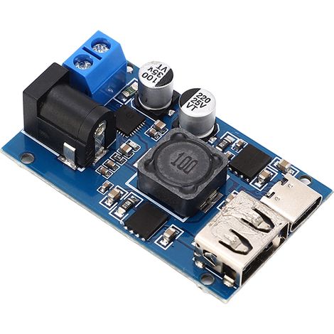 Module convertisseur abaisseur DC-DC USB régulateur de tension voiture téléphone, entrée 8.2-32V sortie 3-20V, carte adaptateur 12V vers 5V (1/5)