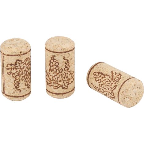 100 bouchons en liège naturel 22x44mm pour bouteilles de vin - Bouchons droits en liège de qualité supérieure (1/5)
