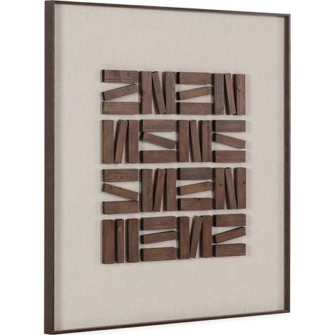 Tableau mural en bois relief graphique - naturel (1/5)
