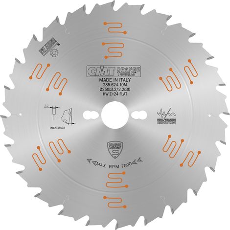 285.624.10M LAMA CIRCOLARE CHROME HW 250x3.2/2.2x30 Z24 FLAT (1/4)