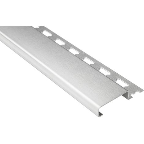 Fliesenschienen Edelstahl - silber gebürstet große Auswahl 2 Meter: 12mm, Sockel-Profil