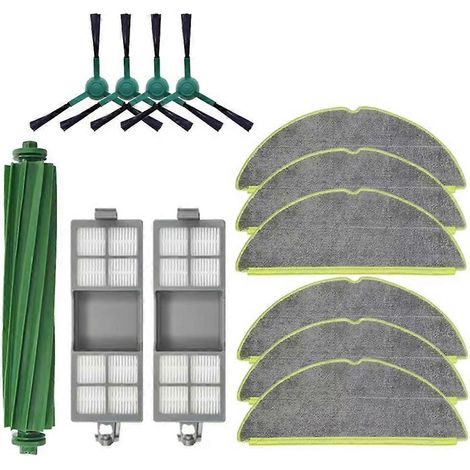 Lot de 13 pièces pour aspirateur robot iRobot Roomba 205 Combo/205 Vac : brosse principale, brosse latérale, filtre et chiffon de nettoyage. (1/5)