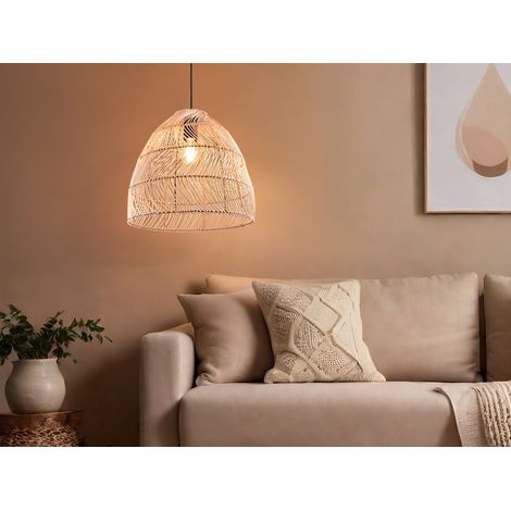 Pendelleuchte RIKE 1-flammig Korbgeflecht aus Rattan, Ø 35cm (1/5)