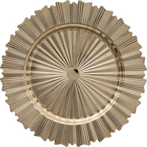 Sous-assiette ondulée, dorée, Ø 33 cm (1/2)