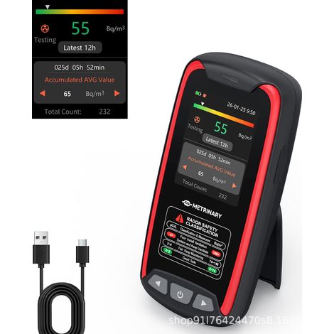 Détecteur de Radon Portable – Mesure Semi-conducteur – Alarme en Cas de Dépassement