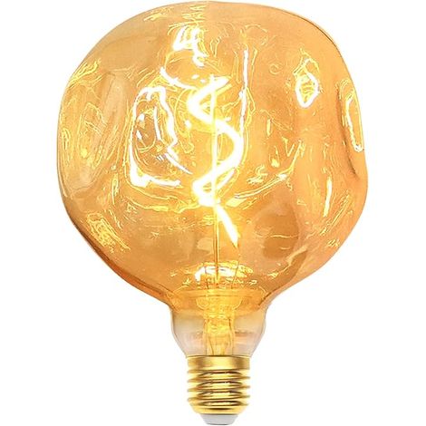 Ampoule E27 Vintage, Ampoule LED E27 Dimmable 3W Blanc Chaud Décorative Rétro Ampoule Maison, Café, Bar, Ambré, Φ125mm (1/5)