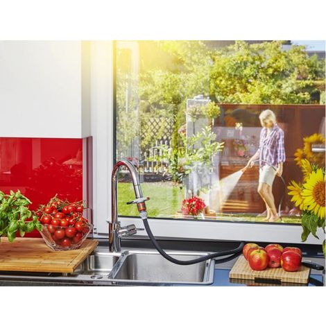 LIVLIG Gartenschlauch Set 10 M 1/2 Zoll – Knickfest, UV-beständig, Mit Kunststoff-Spritze & Anschlüssen (Hahn G3/4, Wasserstop, Schnellkupplung), Für Balkon & Garten, Anthrazit