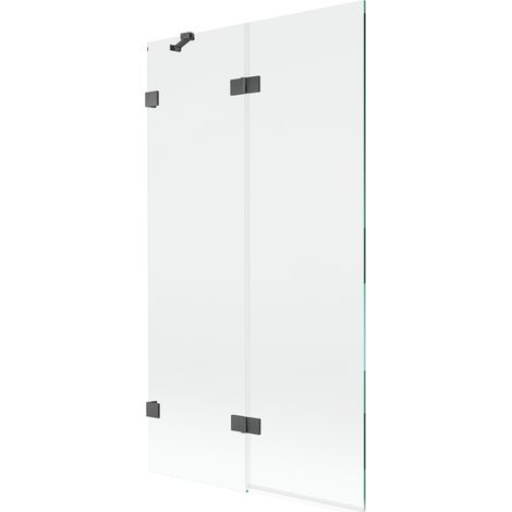 Paroi de baignoire à 2 volets Mexen Lunar gauche 100 x 150 cm, transparent, gris canon brossé - 897-100-100-66-00-L (1/5)