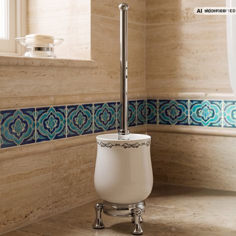 PaulGurkes WC-Bürste Retro Keramik Stand-Toilettenbürste Nostalgie (1/3)