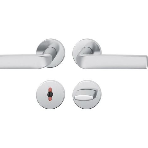 Poignée porte 12 1267 VA 6204 rond.WC DIN Gauche/Droite D/D FSB