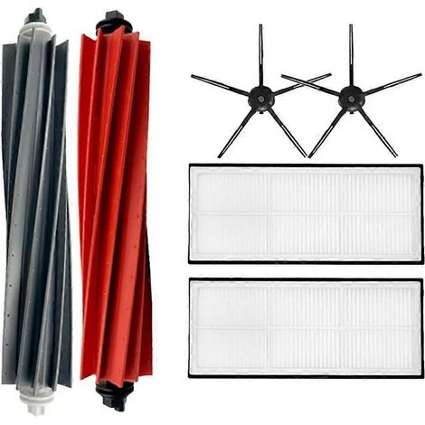 Accessoires compatibles avec les balayeuses Roborock S8, S8 Plus, S8+ et S8 Pro : rouleau, brosse principale, filtre HEPA, brosse latérale et chiffon de nettoyage. (1/5)