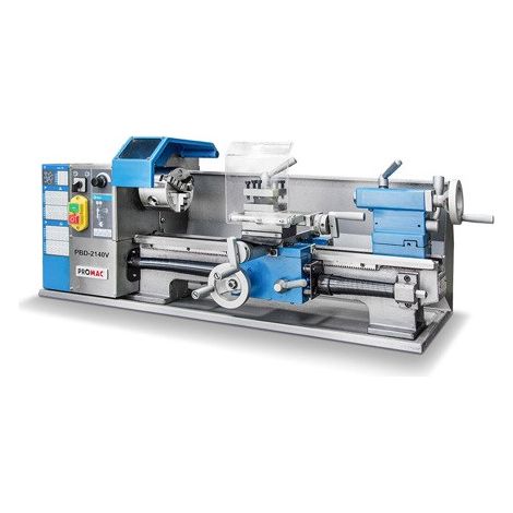Promac – Tour à métaux 230V 1,1kW – Variateur de vitesse électronique – Bâti en fonte grise – PBD2140V