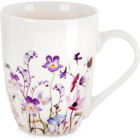 Porcelain Mug, Floral Design, 360 ml, Microwave Safe (1/5)